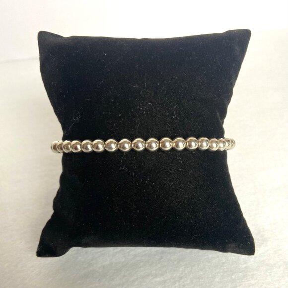 Dyadema Sterling Silver 925 Italy 6MM Beaded Ball Bracelet Adjustable Bolo Clasp - Picture 15 of 16